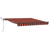 vidaXL Uitschuifbare luifel Oranje en bruin 300 x 250 cm Polyester