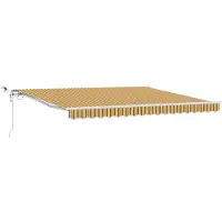 vidaXL Uitschuifbare luifel Meerkleurig 400 × 300 cm Polyester