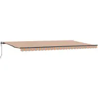 vidaXL Uitschuifbare luifel Meerkleurig 600 × 300 cm Stof en Aluminium