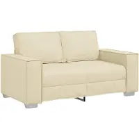 vidaXL Loveseat Crème 160 cm Kunstleer