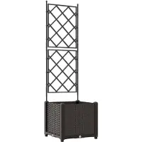 vidaXL Plantenbak Bruin 40 x 40 x 143 cm PP