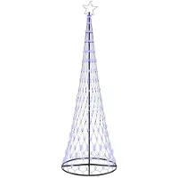 vidaXL LED kerstboom Blauw 302,5 cm Metaal