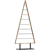 vidaXL Metalen kerstboom Zwart 180 cm Staal
