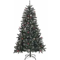 vidaXL Kunstkerstboom Groen 150 cm PVC en Plastic en Staal