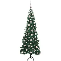 vidaXL Hoek Kunstkerstboom Groen 180 cm PVC en Metalen