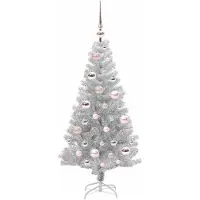 vidaXL Kerstboom Zilver 120 cm PET