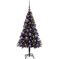 vidaXL Kerstboom Zwart 120 cm PVC