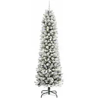 vidaXL Kunstkerstboom Wit 240 cm PVC en Metaal en Plastic