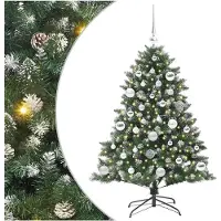 vidaXL Kunstkerstboom Groen 120 cm PVC en Plastic en Staal