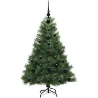 vidaXL Kunstkerstboom met 150 LED met standaard Groen 120 cm PE en PVC