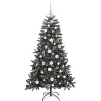 vidaXL Kunstkerstboom Groen 150 cm PVC en Plastic en Staal