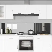 vidaXL Keukenachterwand 2 st Donkergrijs 110 x 50 cm gehard glas