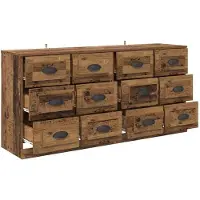 vidaXL Dressoirs 2 st Oud Hout 70 x 35,5 x 67,5 cm Bewerkt hout