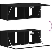 vidaXL Tv-meubelset 6 st Zwart Bewerkt hout