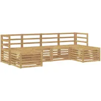 vidaXL Buiten bank set 6 st Wit Massief Acacia Hout