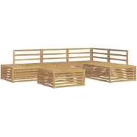 vidaXL 6 st Buiten bank set Wit