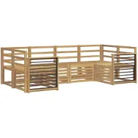 vidaXL Buiten bank set 6 st Wit Massief Acacia Hout