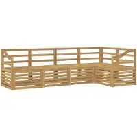 vidaXL Buiten bank set 5 st Wit Massief Acacia Hout