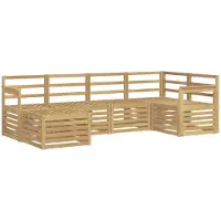 vidaXL Buiten bank set 6 st Wit Polyester