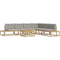 vidaXL 7 st Buiten bank set Polyester Wit