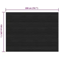 vidaXL Vloermat Zwart 1,5 x 2 m Rubber