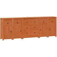 vidaXL Dressoir 5 st Waskleur Bruin 226 x 35 x 80 cm
