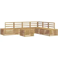 vidaXL 7 st Buiten bank set Massief Acacia Hout Wit