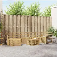 vidaXL Buiten bank set 8 st Wit Massief Acacia Hout