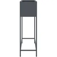 vidaXL Verhoogde Tuin Plantenbak Antraciet 100 x 26 x 82 cm Staal