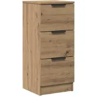 vidaXL Dressoir 30x30x70 cm bewerkt hout artisanaal eikenkleur