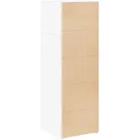 vidaXL Hoge kast 40x42,5x124 cm bewerkt hout wit