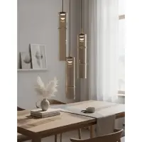 Nova Luce Unieke hanglamp Sano 3-lichts goud
