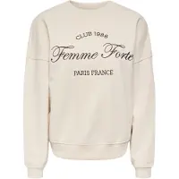 JDY Sweatshirt 'JDYMesa' ecru / bruin