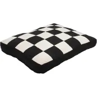 Laroy Cozy Block hondenkussen zwart/wit L