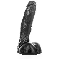 All Black - Realistische Dildo - 22 x 5,4 cm - Zwart