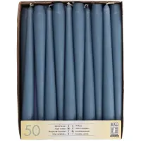 Papstar 50 Kandelaarkaarsen Ø 2,2 cm · 25 cm arctisch blauw