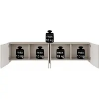 Selsey TV-meubel Archie 4-deurs | mdf beige 200x49x35 cm tv-meubels | NADUVI