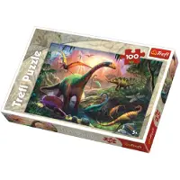 Trefl puzzel 100 stukjes - dinosaurussen - kleurrijke legpuzzel voor kinderen.