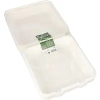 Papstar 25 Menuboxen suikerriet pure 1-vaks 8 cm x 25,5 cm x 25,5 cm wit