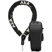 Axa ULC 100/5,5 Insteekketting – 100 cm – 5,5 mm Gehard Staal – Compatibel met Solid Plus, Defender, Victory, Block XXL, Imenso Large & X‑Large – 10 mm Plug‑in Pin – Polyester Beschermhoes – Zwart