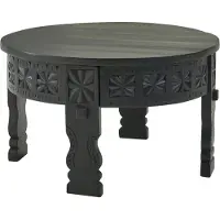 Wohnling Salontafel mangohout zwart 60x36x60 cm - WL6.349