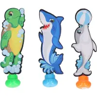 Toi-Toys Duikspeelgoed zwembad - set van 3x - zee figuren - dolfijn/schildpad/haai - kunststof - vakantiespel