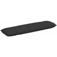 vidaXL Rugkussen Zwart 180 x 50 cm Microvezel Stof