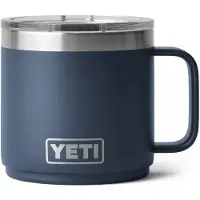 Yeti Rambler Stackable Mug 2.0 14oz Mag Slider Lid, Navy Blue, stapelbare thermosmok met deksel, 414 ml