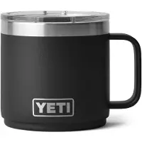 Yeti Rambler Stackable Mug 2.0 14oz Mag Slider Lid, Black, stapelbare thermosmok met deksel, 414 ml