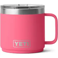 Yeti Rambler Stackable Mug 2.0 14oz Mag Slider Lid, Tropical Pink, stapelbare thermosmok met deksel, 414 ml