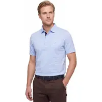Pierre Cardin poloshirt korte mouw lichtblauw gestreept katoen
