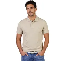 Scotland Blue Fang poloshirt beige pique