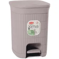 Stefanplast Pedaalemmer 'Domus' - 20 liter - Greige – Gerecycled kunststof
