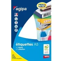 Agipa Universele etiketten, 11 x 30 mm, wit